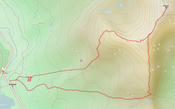 My guess at our route... (Original Map (c) OpenStreetMap CC-BY-SA)