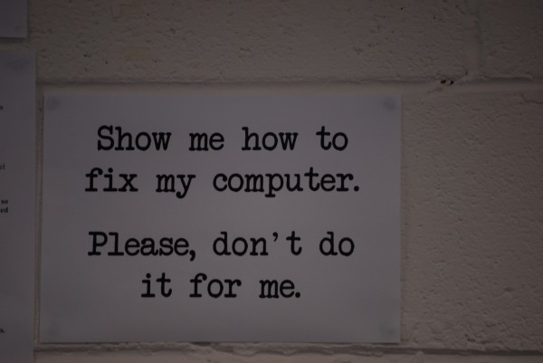 Sign at Access Space Sheffield