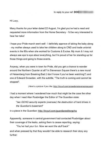 Response to Lucy Powell Tempora page 1