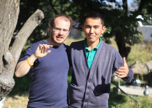 Me and my fixer Jules in Kyrgyzstan