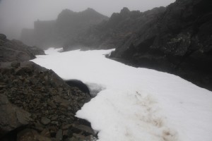 Kick steps down this snow in a gully of death? I say no!