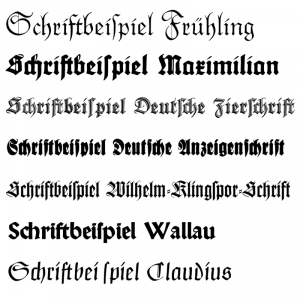 German gothic text
