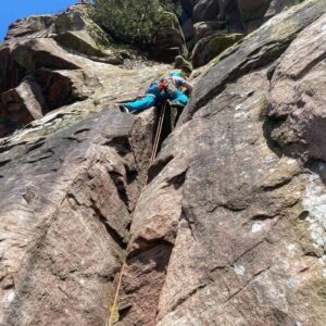Pleasant climbing at The Roaches