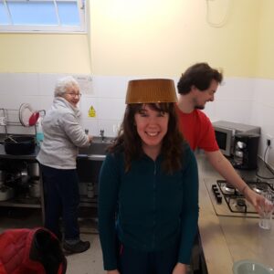 My aunt with white hair in these photos